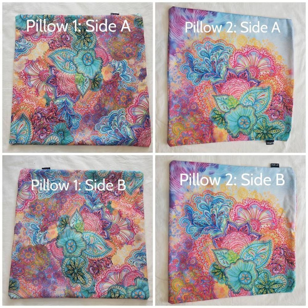 Deny Designs Stephanie Corfee Flourish Allover Two Patio Pillowcases EUC